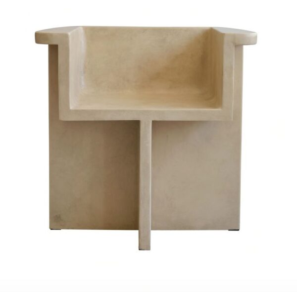 Fauteuil/chaise design blanc en fibre de ciment in & outdoor - Matins du monde