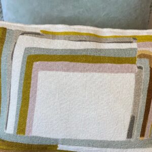 Housse de coussin en lin à motifs Elitis