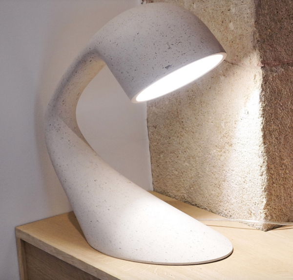 lampe à poser design ivoire henri dejean